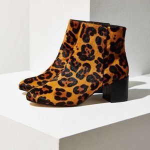 Urban Outfitters Thelma Leopard Ankle Boots